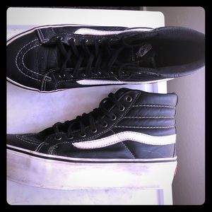 Platform leather old skool vans